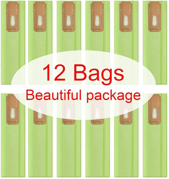 12 Pack Great Compatible with Oreck XL Vacuum Bags, Hypoallergenic Fits All Oreck XL Upright Vacuums, Filter Type CC Vacuum Bags.