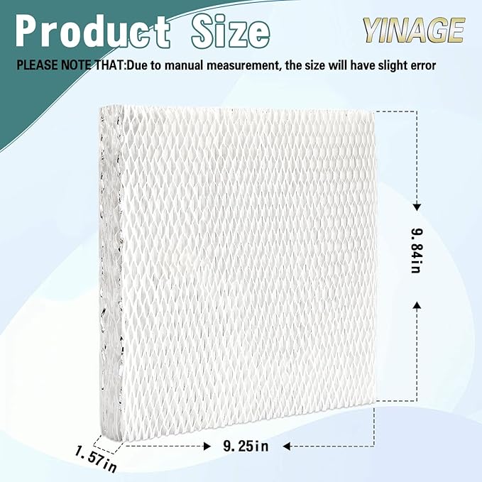 HC22P Replacement Wick Filters for Honeywell Home HE100 HE150 HE220 HE225 HE240 Whole House Humidifiers Pad, Also for Aprilaire 110 220 500 550 (4 Pcs HC22P Replacement Wick Filters)