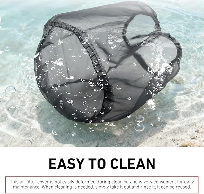 Car Air Intake Filter Sock Cover, Waterproof Dust-Proof High Flow Cold Air Filter Wrap, Cone Washable Element Protective Wrap Accessory, Universal for Most Cars (Small)
