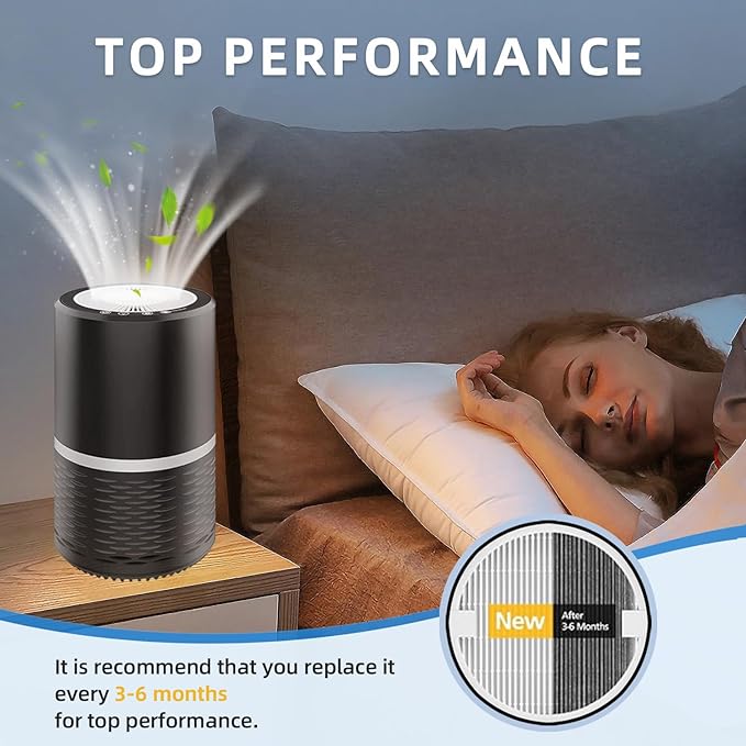 2-Pack LV-H132-RF Air Filters: Replacement for Levoit LV-H132 Air Purifier - H13 True HEPA & Activated Carbon 3-in-1, Reduce Odor & Pet Dander for Bedroom Office