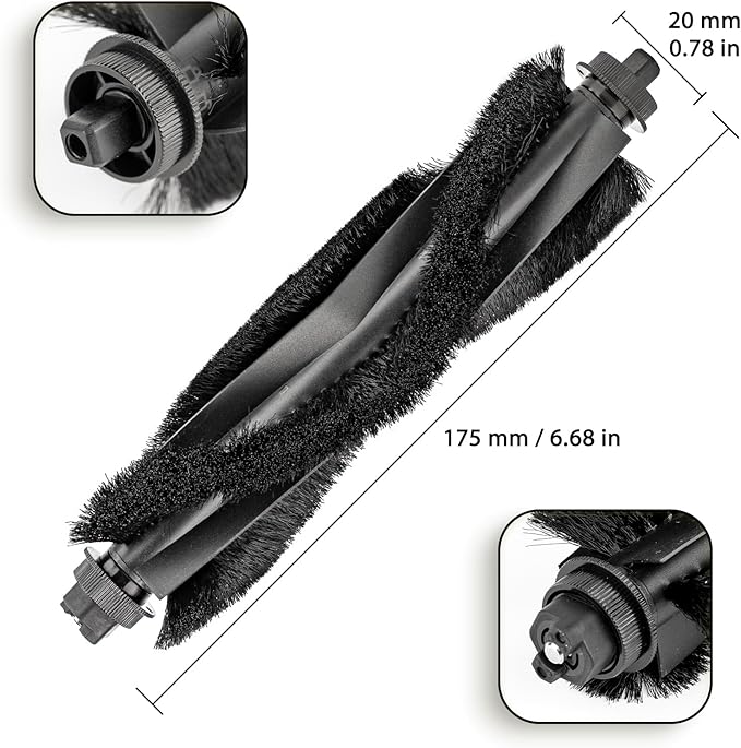 (2 Pack) L60 L50 Replacement Roller Brushes Compatible With eufy L60, L60 Hybrid, L60 SES, L50 SES, L50 Series Robot Vacuum, Main Brush Accessories Kit, Multi-Surface Brush