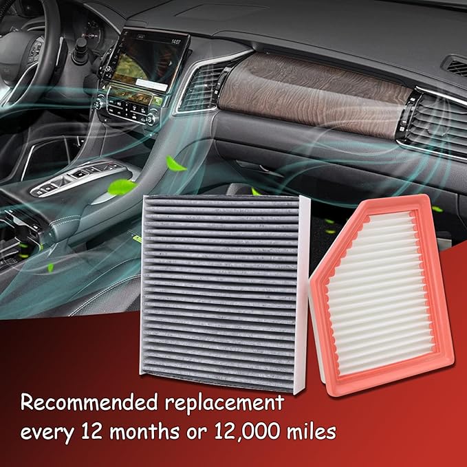 16546-6LA0A Engine Air Filter and 27277-6CA0A Cabin Air Filter kit Compatible with 2020-2025 Nissan Sentra 2.0L DOHC Petrol Replaces PA99575 27277-6CA1A