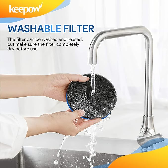 KEEPOW Febreze Vacuum Filter Compatible with Bissell Cleanview & PowerGlide Pet Vacuum, 3 Pack, Part #12141