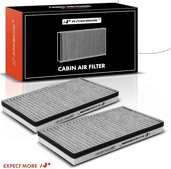 A-Premium Cabin Air Filter with Activated Carbon Compatible with Chevy, GMC & Cadillac Models - Silverado 1500, Suburban, Avalanche, Tahoe, Sierra 1500, Yukon, Escalade