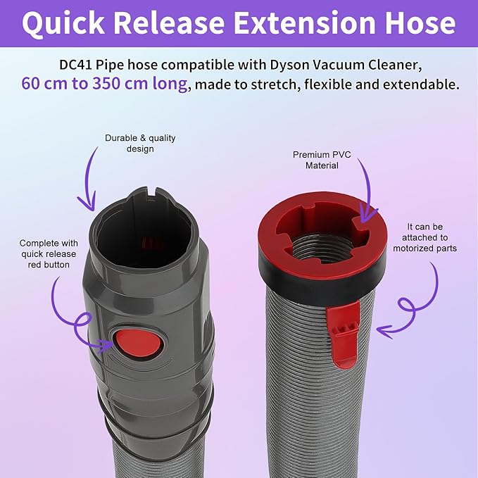 DC41 Replacement Hose and Filter Kit Compatible with Dyson DC41, DC65, DC66, UP13, UP20, Ball, Ball 2 Vacuums, Replace Parts # 920769-01 & 920640-01
