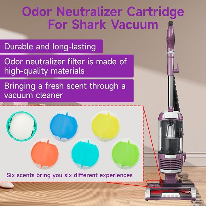 6 Pack for Shark Odor Neutralizer Cartridge Replacement Shark Vacuum Odor Neutralizer Cartridge UV900 ZU102 LA702 AZ3002 AZ4002 AZ3000 HZ3000 HZ3002 IZ862H IZ562H ZD550 Vacuum Part# 1541FC3000