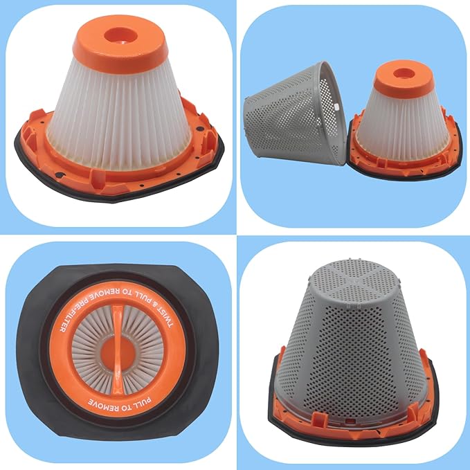 4 Pack HEPA Filters Compatible with BLACK+DECKER 20V MAX POWERCONNECT Handheld Vacuum Models BCHV001C1, BCHV001B, Fits CRAFTSMAN V20 Cordless Hand Vac CMCVH001B, Compare to Part# N900287