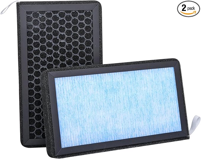 Tesla Model 3 Model Y Cabin Air Filter, 2 Pack True HEPA with Activated Carbon, Replacement Accessories for 2016–2026 Tesla Model 3/Y (Juniper & Highland Compatible)