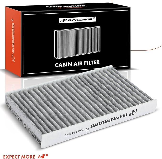 A-Premium Cabin Air Filter w/Activated Carbon Compatible with Jeep Wrangler 2020-2023, Gladiator 2021-2023, 3.0L, Diesel Only, Located Behind Glove Box