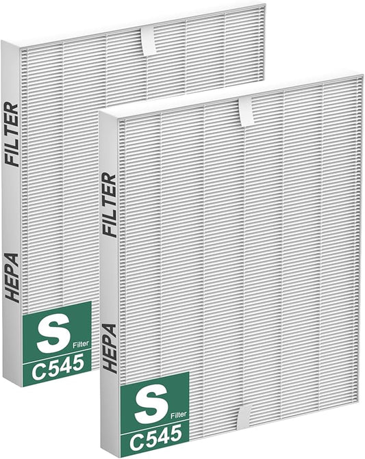 Improvedhand C545 Replacement Filter S Compatible with Winix C545 Air Purifier, Great High-Efficiency Materials, Replaces Filter S 1712-0096-00 2PACK