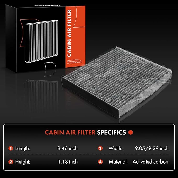 A-Premium Cabin Air Filter with Activated Carbon Compatible with Lexus GS300 2001-2005, GS430 2001-2005, LS430 2001-2006, SC430 2002-2010, Replace# 8713950030