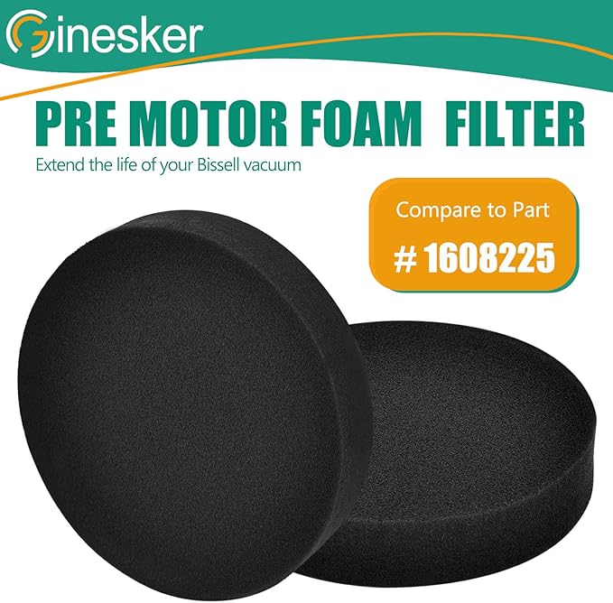 3 Pack Filter for Bissell Powerforce Helix Turbo Rewind Bagless Cleanview 1797 2191 2190 1700 2258 3534 2492 3675 Upright Vacuum, Premotor Foam Filters Replacement Part #1608225