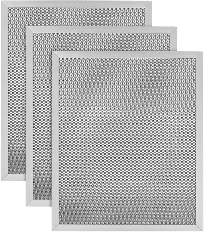 VNF 503 Range Hood Filter 10.5 x 8.75 Filter with 3 layers- Aluminum Range Hood Grease Compatible With Broan NuTone Range Hood - 8 3/4" x 10 1/2" x 5/16" (3 Pack)