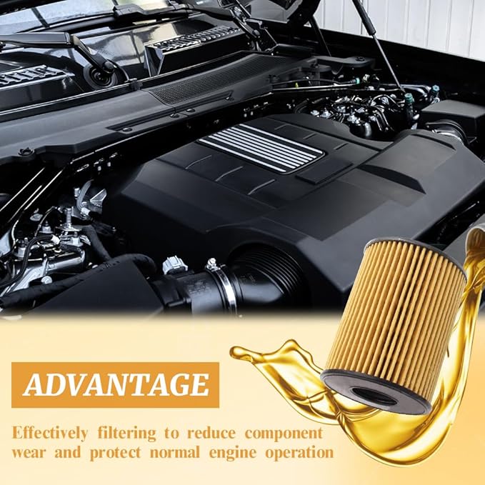 2PCS Oil Filter, Automotive Replacement Oil Filters, Car Parts Engine Oil Filter Compatible with 2022-2023 Hyundai Sonata, Kia Sorento 2.5 L, Replaces# 263502S000, 26350-2R000