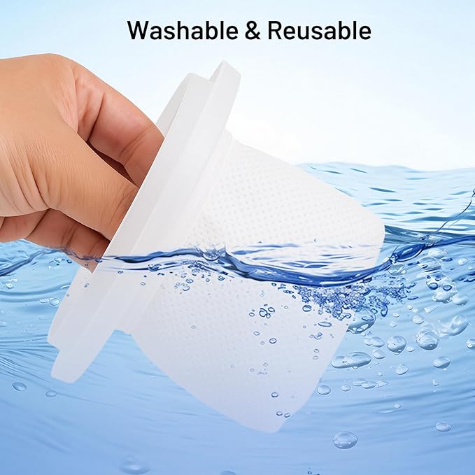 6-Pack Handheld Vacuum Filters Replacement for Black and Decker Dustbuster QuickClean Cordless HNVC215B10, Compatible with Hand Vacuums Models HNVCF10 HNVC220BCZ01 HNVC215BW52 Filter