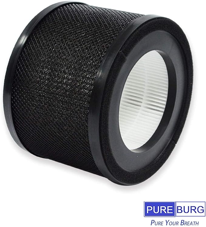PUREBURG Replacement Filter Compatible with TaoTronics TT-AP001,Gukify AP001 & VAVA VA-EE014 Air Purifiers,2-Pack H13 HEPA 4-Stage Filtration Activated Carbon