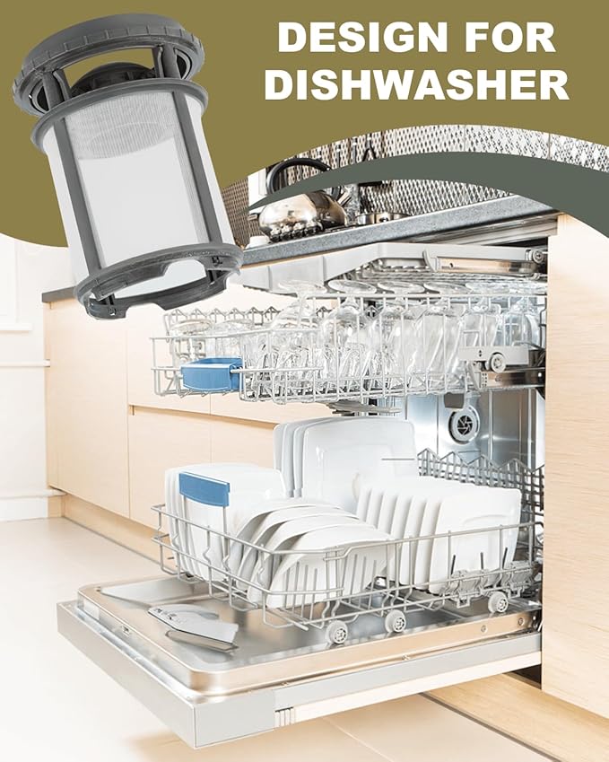 【Upgraded】W10872845 Dishwasher Pump Filter Cup (New Upgrade) Compatible with 8579307 AP6030094 W10056425 W10056426 Fit for Whirl-pool Ken-more Ama-na by puxyblue