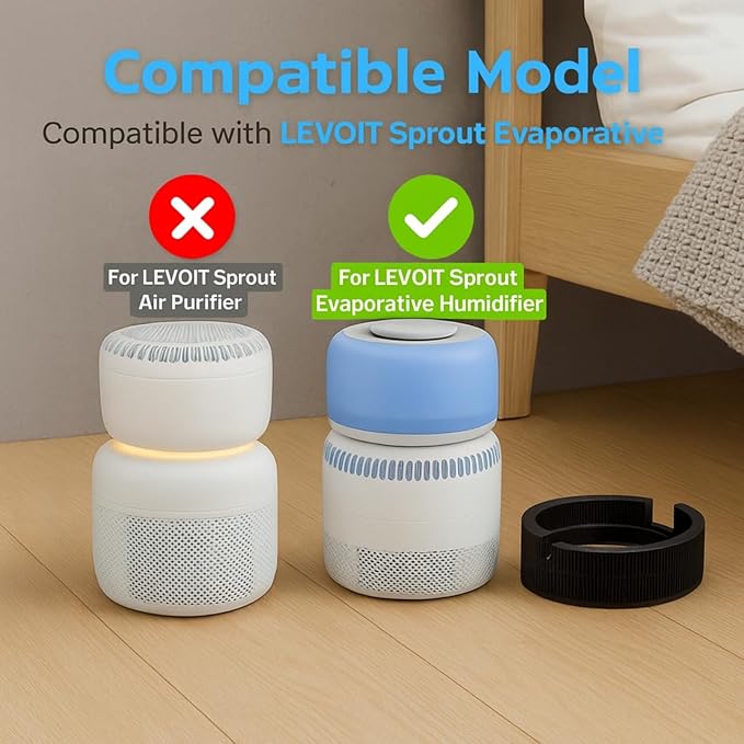 Nispira Replacement Water Wick Filter for LEVOIT Sprout Evaporative Humidifier LEH-B381S Part LRW-B381-ANA, 2 Packs