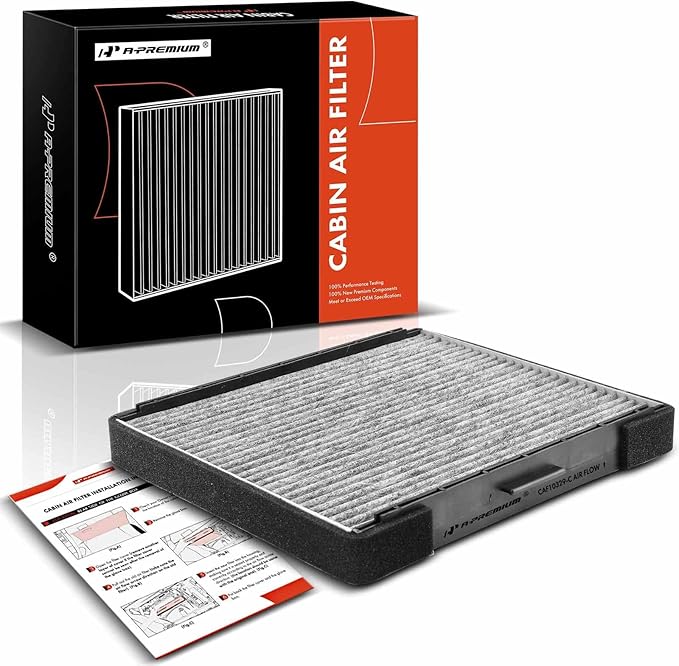 A-Premium Cabin Air Filter with Activated Carbon Compatible with Hyundai Elantra 2001-2006, Entourage 2007-2010, Tiburon 2003-2008 & Kia Sedona 2006-2010