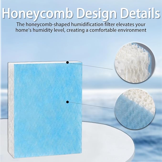4 Pack HFT600 Humidifier Wick Filter T | Compatible with Honeywell HEV615 & HEV620 Series Humidifiers | Replacement Part HFT600PF1 HFT600pdq - Blue Layer Upgraded