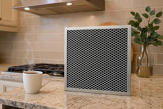 Charcoal Filter for Broan Range Hood – 8.75" x 10.5" x 3/8", Aluminum Mesh, Grease & Odor Replacement – 1 Pack