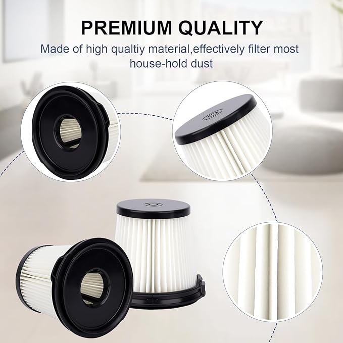 IW3511 BU3521 Filters Replacement Part For Shark IW3511 IW1111 IW1120 Detect Pro Lightweight Cordless Stick Vacuum Cleaner and Shark BU3523 Clean Empty Auto-Empty System Portable Handheld Vacuum,8Pcs