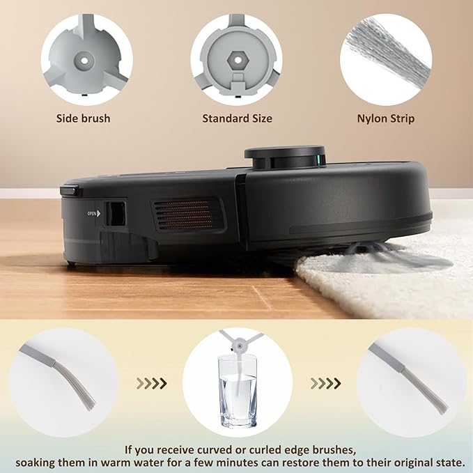 L60 Accessories Kit Replacement Compatible with Eufy L60 / L60 SES / L50 / L50 SES Robot Vacuum, Accessories Kit 6 Side Brushes, 6 Filters, 1 Roller Brush, 1 Screwdriver, 1 Cleaning tool, 15 pack