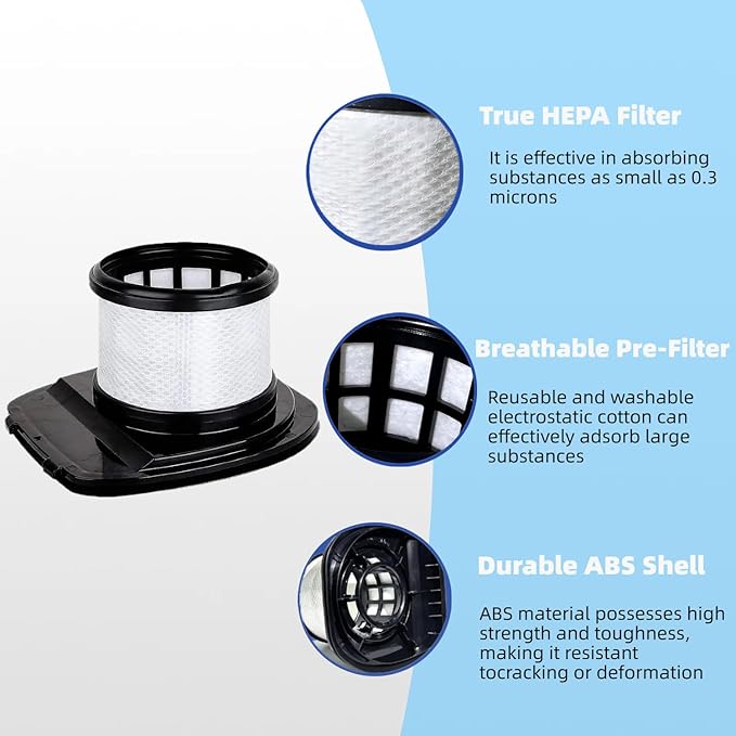 IX140 IX141 Vacuum Filters Replacement for Shark IZ140, IX142, IZ140C, IZ141C, IZ142, UZ145, IX141H, WZ140, WZ250 Rocket Pet Pro Cordless Stick Vacuums. Comapre to Part 616FJ140 & 617FJ140