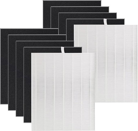 D480 Replacement Filter D4, Compatible with Winix D480 Air Purifier, Includes 2 pcs H13 Grade True HEPA and 8 pcs Activated Carbon Filters, D4 Filter Part Number 1712-0100-00