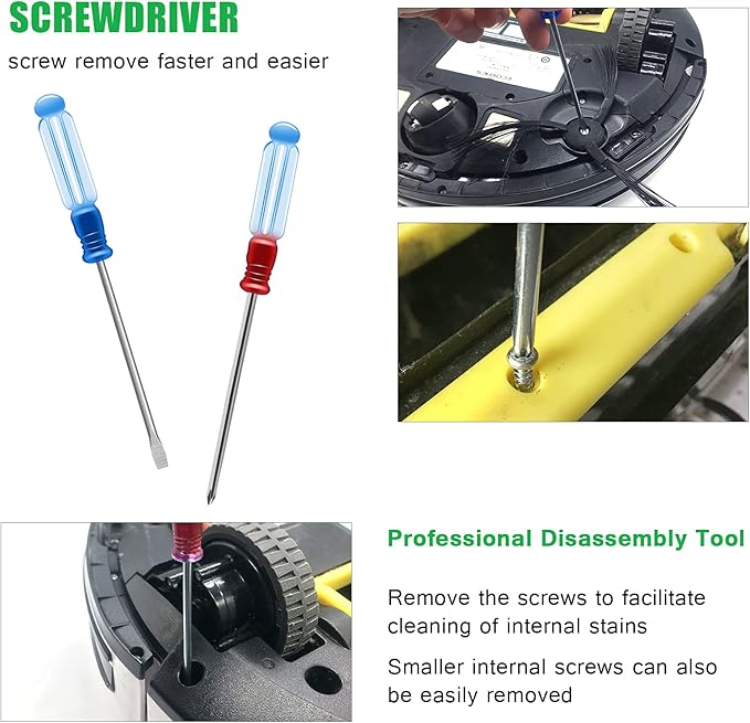 Vacuum Attachments Accessories for Robot Vacuum Cleaner,Cleaning Brush roll Cleaning Tool Replacement Parts, Part kit Tool for Vacuums Cleaner Replacement Include Vacuum Cleaning Cloth