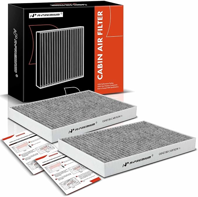 A-Premium 2-PC Cabin Air Filter with Activated Carbon Compatible with Mercedes-Benz S350, S400, S450, S550, S600, S63 AMG, S65 AMG, CL500, CL550, CL63 AMG, CL65 AMG, CLS63 AMG