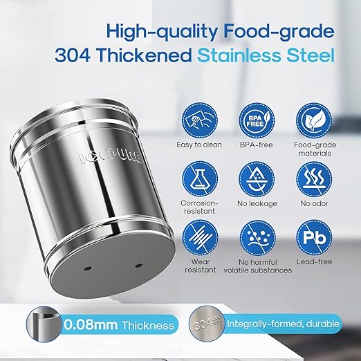 ICEPURE 3G Gravity Water Filter System with Water Level Window, Multi-Stage Filter, Stainless Steel Countertop Gravity fed Filtration with 4 Filters and Stand Reduce Microplastics, Lead & Total PFAS