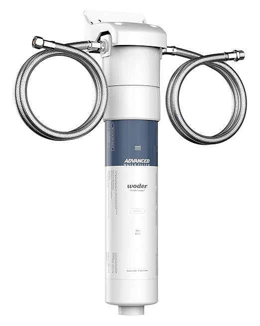 Woder Under Sink Water Filter System, Removes PFAS, Lead & Chlorine, Keeps Essential Minerals, WQA Certified, Easy DIY Install, No Drilling, Ultra High Capacity, US Made (Gen4)