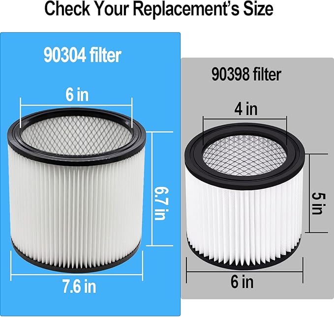 Extolife Replacement Filter Compatible with Shop-Vac 90350 90304 90333 Replacement fits most Wet/Dry Vacuum 5 Gallon and above (1)