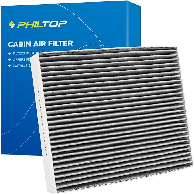 PHILTOP Cabin Air Filter w/Activated Carbon, Compatible with CF12772 Ford Explorer, Escape, Maverick, Bronco, Bronco Sport, Mustang Mach-E, Ranger, Police Interceptor Utility, Lincoln Corsair