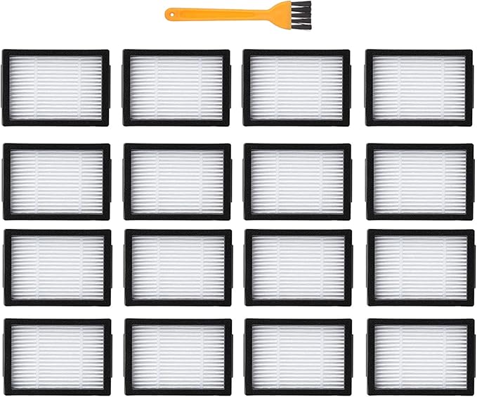 16 Pack Roomba Filters Replacement Parts Compatible with iRobot Roomba i7 i7+/plus J7 i3 i3+ i4+ i5 i5+ j5 j5+ i2 i2+ i1 i1+ i4 i6 i6+ i8 i8+ E5 E6 E7 I & J & E series Robotic Vacuum Cleaner