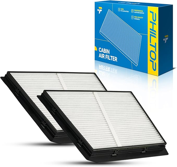 PHILTOP Cabin Air Filter w/Activated Carbon, Compatible with CF12527 Ram ProMaster 2500 2014-2025, ProMaster 1500 2014-2025, ProMaster 3500 2014-2025, ProMaster EV 2024-2026, Pack of 2