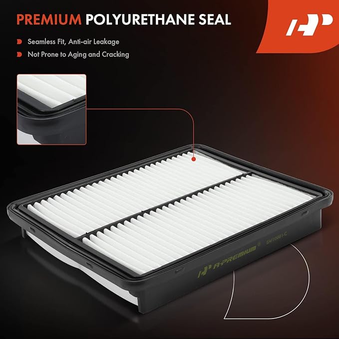 A-Premium Engine Air Filter Compatible with Hyundai & Kia - Santa Fe 2010-2012, Sonata 2011-2014, Optima 2013-2015, Sorento 2011-2013, Azera 2012-2017