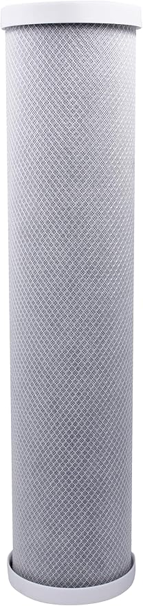 PureT HQCBC-20BB-1, 20x4.5" Coconut Carbon Block Filter - NSF Certified - Cononut Shell Activated Carbon removes Chlorine, Dirt and More (1 u Micron Rated)