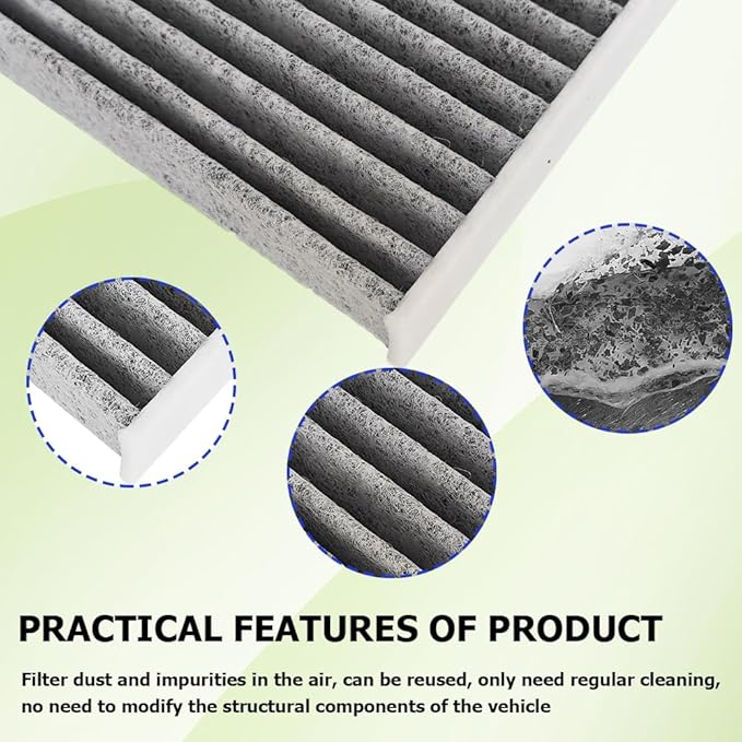 Car Fresh Breeze Air Filter Replacement for Car Passenger, Premium Cabin Air Filter with Activated Carbon, Easy to Install, Auto Compartment Air Filters Fit for Acura, Replaces CF10134