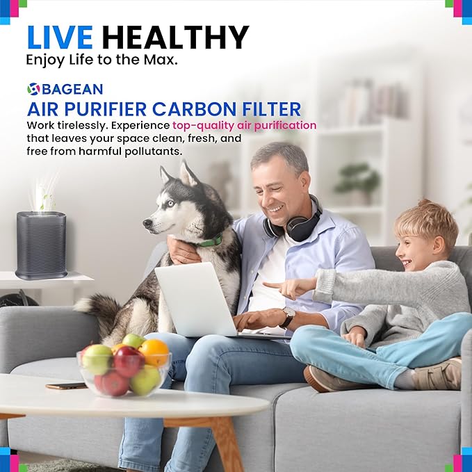 Bagean HPA100 Carbon Pre Filter A Compatible with Honeywell Air Purifier Filter Replacement - Fit HPA100 HPA5100B HPA3100B Series - Activated Prefilter A Absorbs Odor & Filters Freshen the Home (4-Pk)
