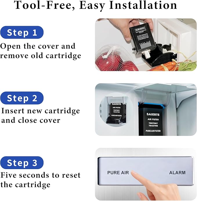 Air Filter Replacement Compatible with Sub-Zero Refrigerator Air Purification Cartridge 7042798, 7007076, 7007067, 2 Pack