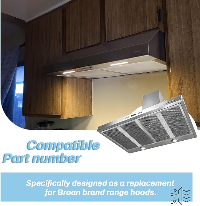 HPF30 XC Type Charcoal Filter 12-7/8" x 14-5/8", for Broan Non-Ducted Range Hood, Replacement S97020466-2PCS