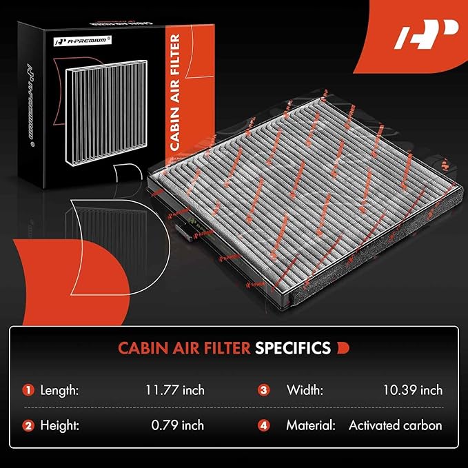A-Premium Behind Glove Box Cabin Air Filter w/Activated Carbon Compatible with Honda Pilot 2003-2008, Odyssey 1999-2004 & MDX 2001-2006, 3.5L, Replace# WCAF1770, DW45459