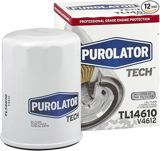 Purolator TL14610 PurolatorTECH Spin On Oil Filter Compatible With Honda CR-V, Accord, Civic, Pilot, Odyssey, HR-V, Fit, Nissan Frontier, TITAN, Xterra, Acura MDX and RDX (Pack of 12)