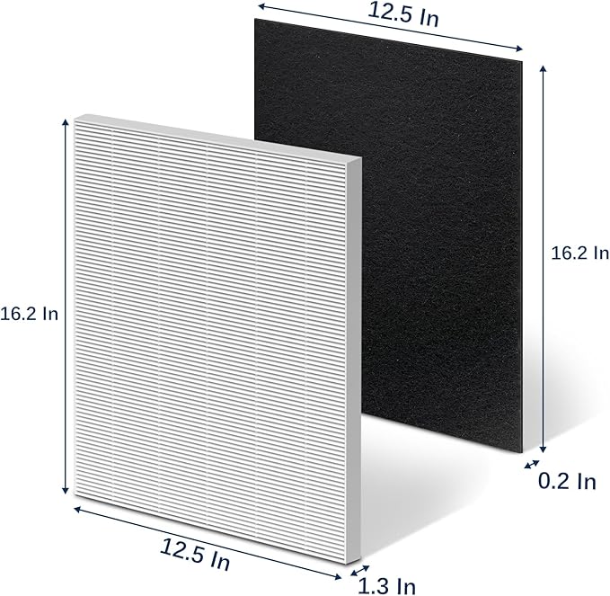 115115 HEPA Filter Replacement C535 for Winix Plasmawave Air Purifier C535 C909 6300 6300-2 P300 AM90, 2 HEPA + 8 Carbon Pre-Filters