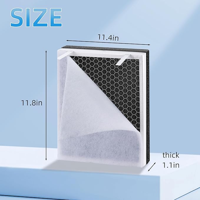APPLIANCEMATES Vital 100 Replacement Filter for LEVOIT Vital 100 Air Purifier, Extra Pre-Filter, Efficiency Activated Carbon Filter, Part Vital 100-RF, 4 Pack