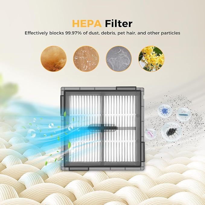 26PCS Q10 S5+ Accessories Sets for Roborock Q10 S5+/S5/X5/X5+ Robot Vacuum Cleaner, Replacement Parts Kit: 2 Main Brush 6 Side Brushes 4 HEPA Filters 6 Dust Bags 6 Mop Pads