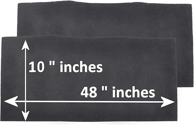 Breathe Naturally Universal 10x48 Cut-to-Fit Activated Carbon Filter (6 Pack) Charcoal Air Filter Sheet for Air Purifiers