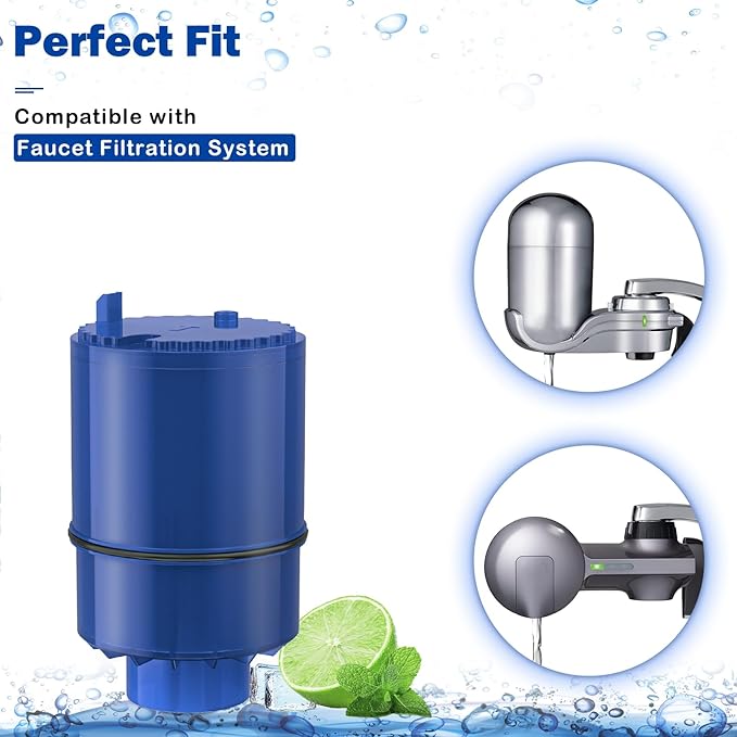 Fil-Fresh 3-Pack PURWater Filter Replacement for RF-9999 PURPLUS Faucet Water Filtration System, NSF Certified, Replace Mineral Core Faucet Mount Water Filter
